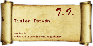 Tisler István névjegykártya