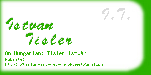 istvan tisler business card